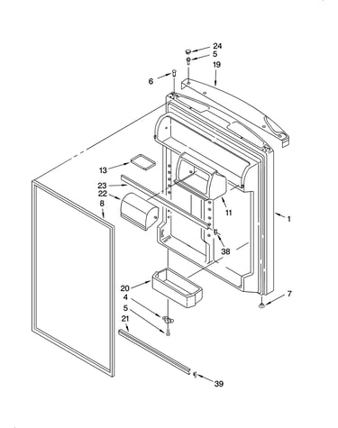 Refrigerator door parts