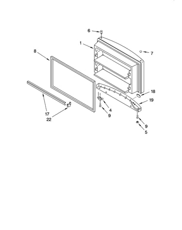 Freezer door parts, optional parts
