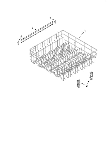 Upper rack and track parts