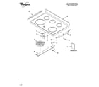 Whirlpool GERC4110PQ3 cooktop parts diagram