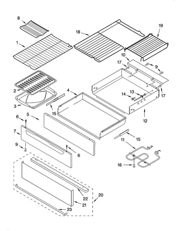 Drawer & broiler parts