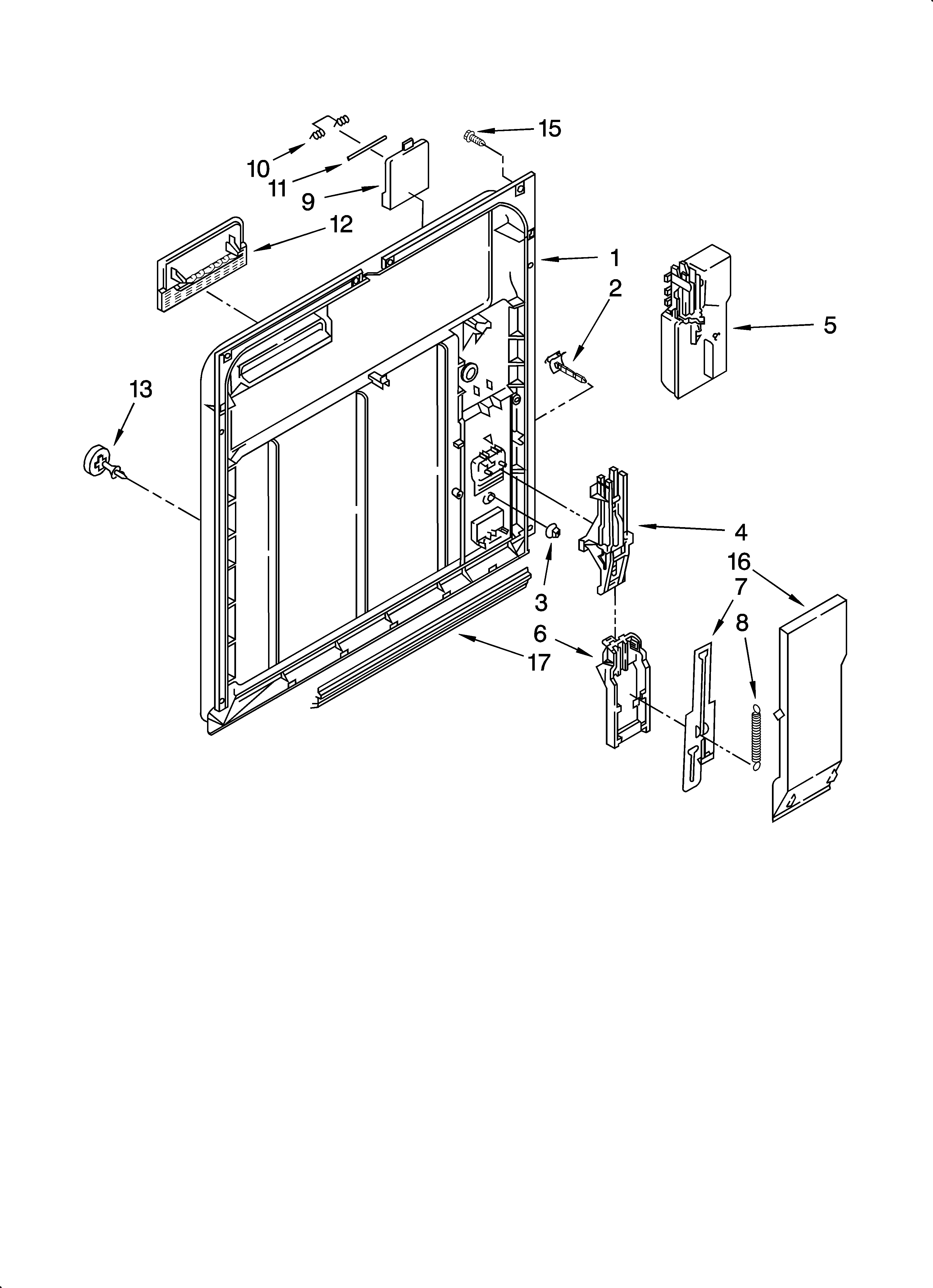 Inner door parts