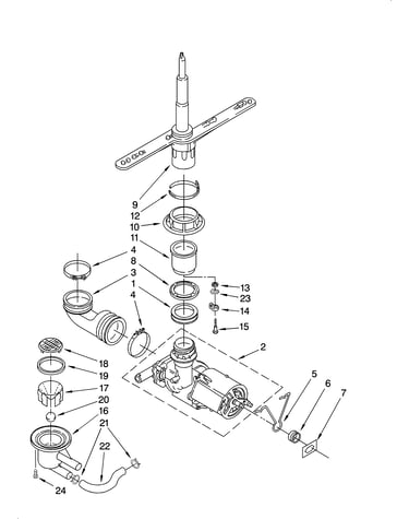 Pump and spray arm parts