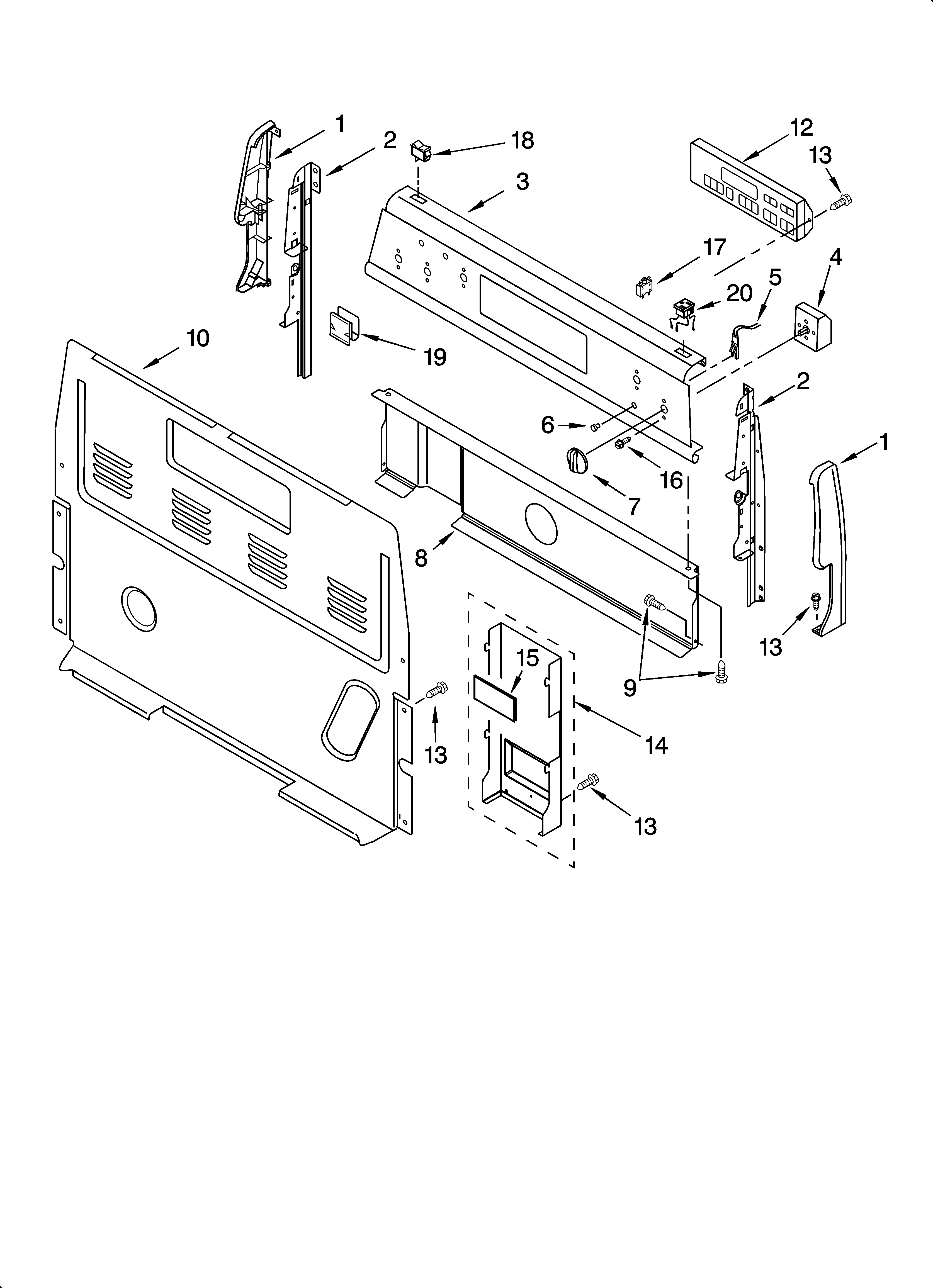 Control panel parts