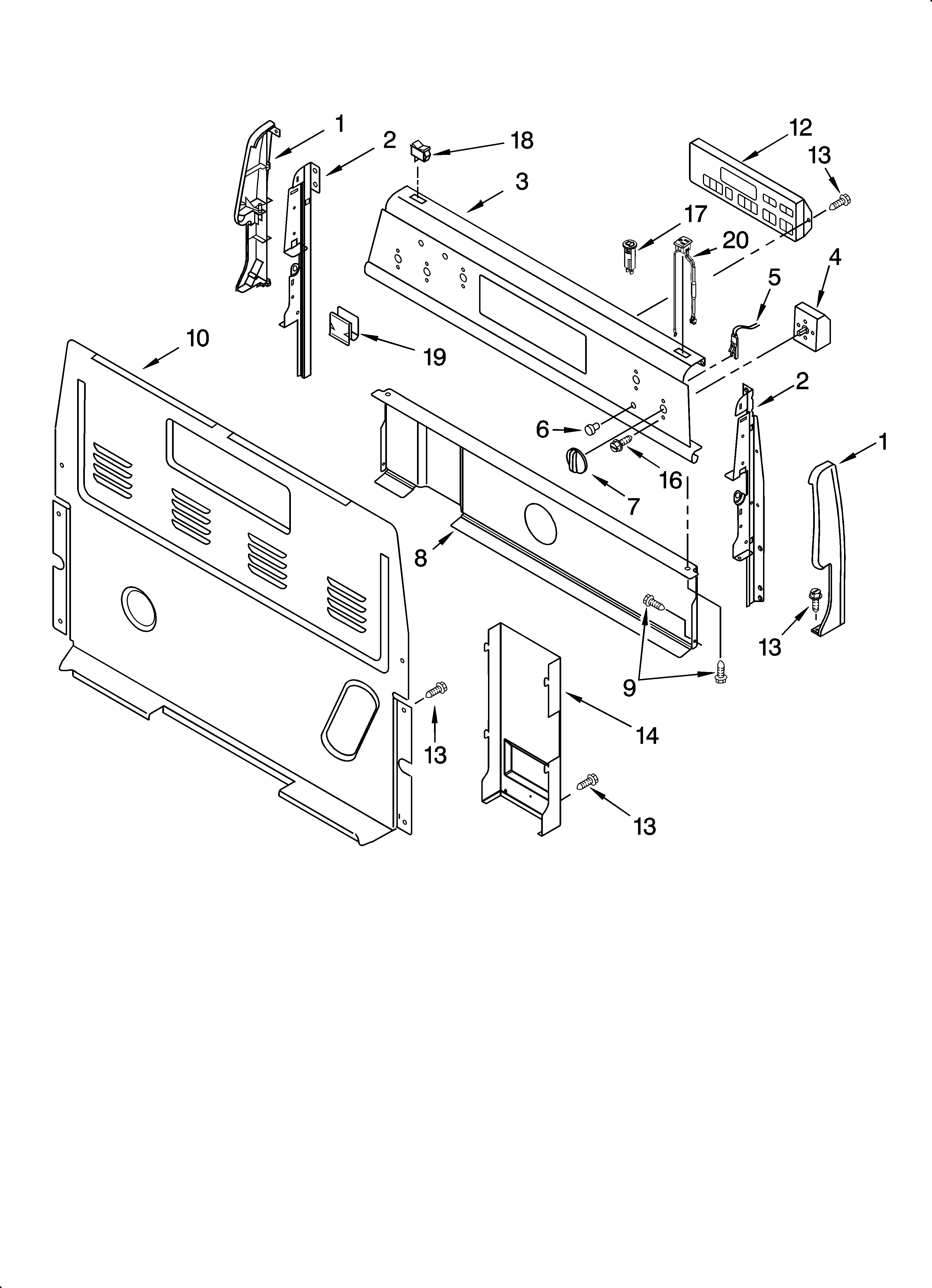 Control panel parts