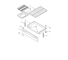Inglis IRP85800 drawer & broiler parts diagram