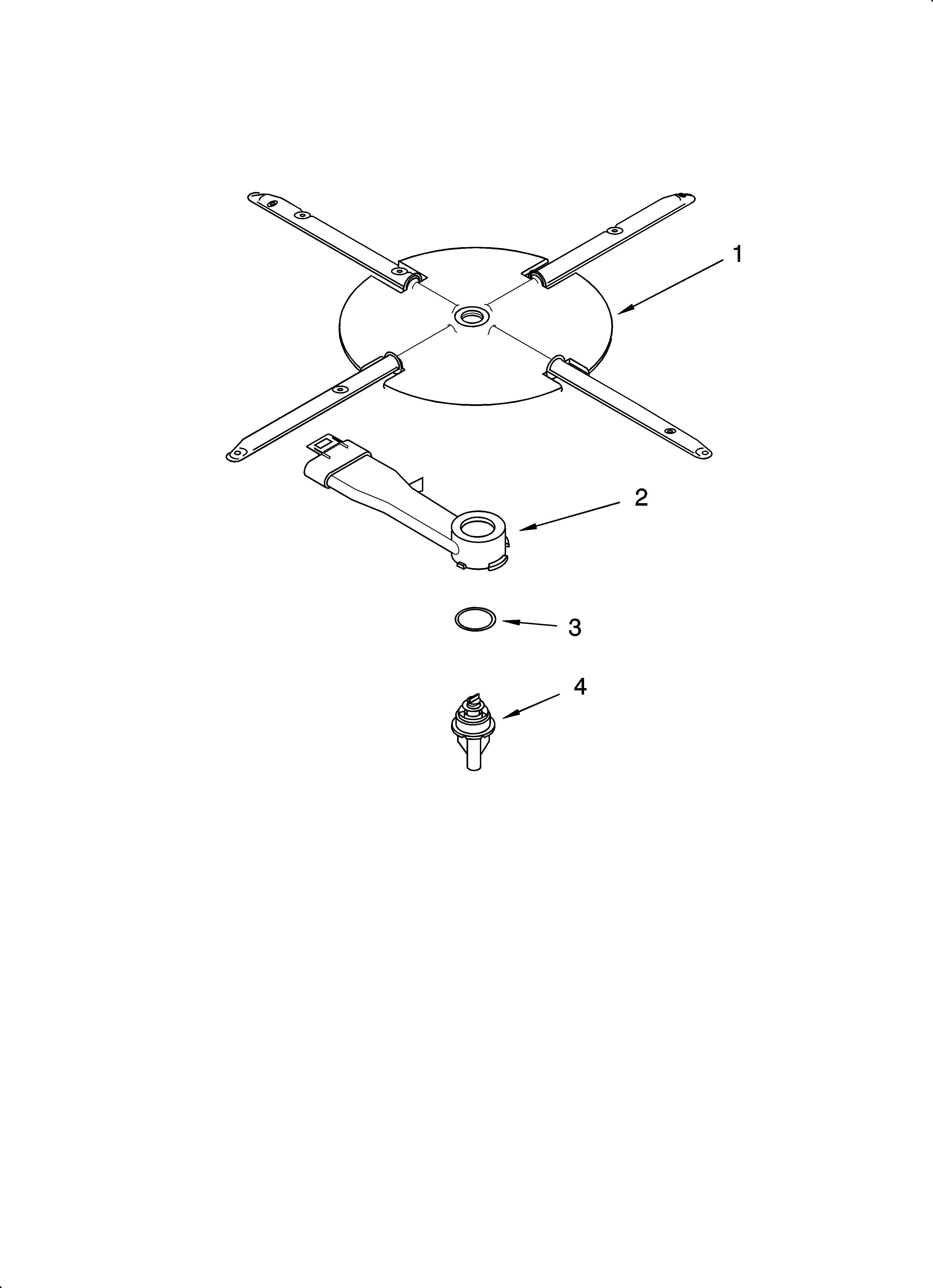Lower washarm and strainer parts