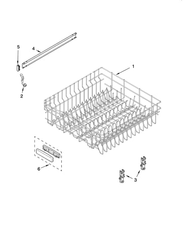 Upper rack and track parts