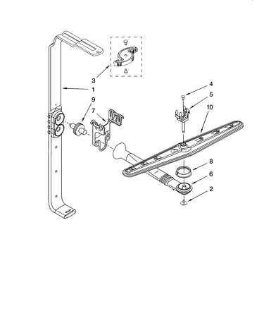 Upper wash and rinse parts