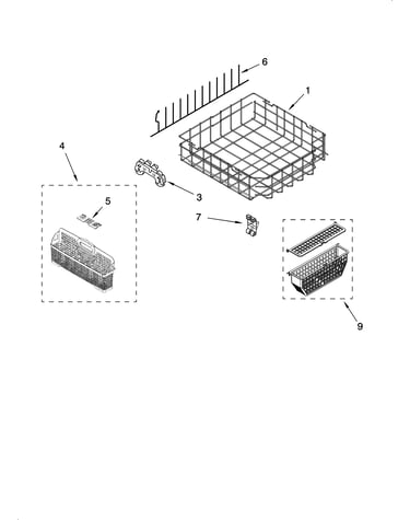 Lower rack parts, optional parts (not included)