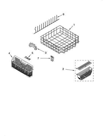 Lower rack parts, optional parts (not included)