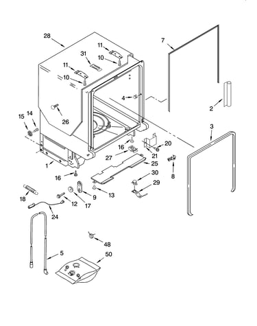 Tub and frame parts
