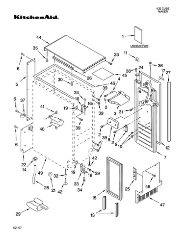 Cabinet liner and door parts
