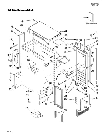 Cabinet liner and door parts