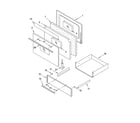 Roper RME23300 oven door and drawer parts diagram