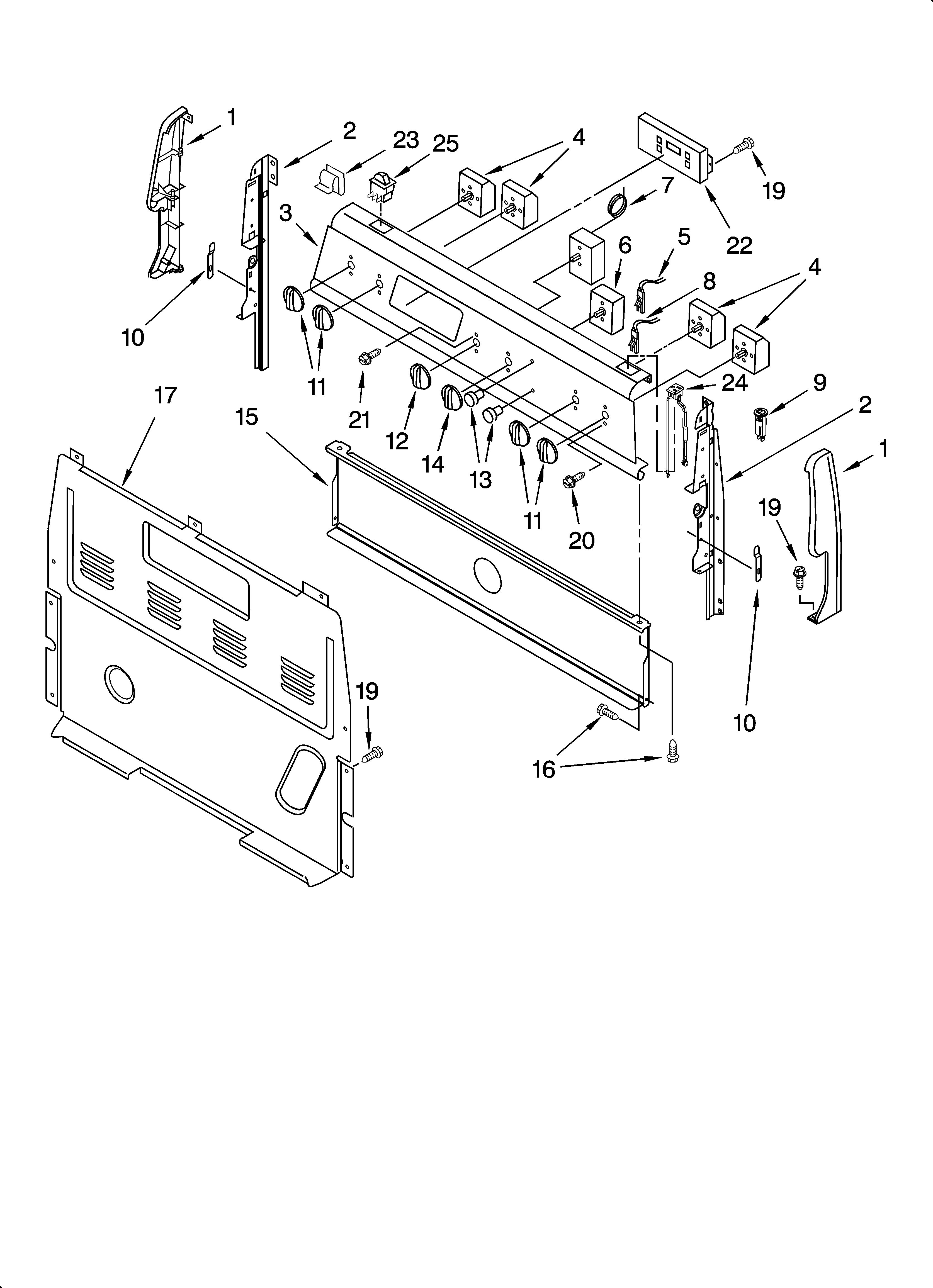 Control panel parts