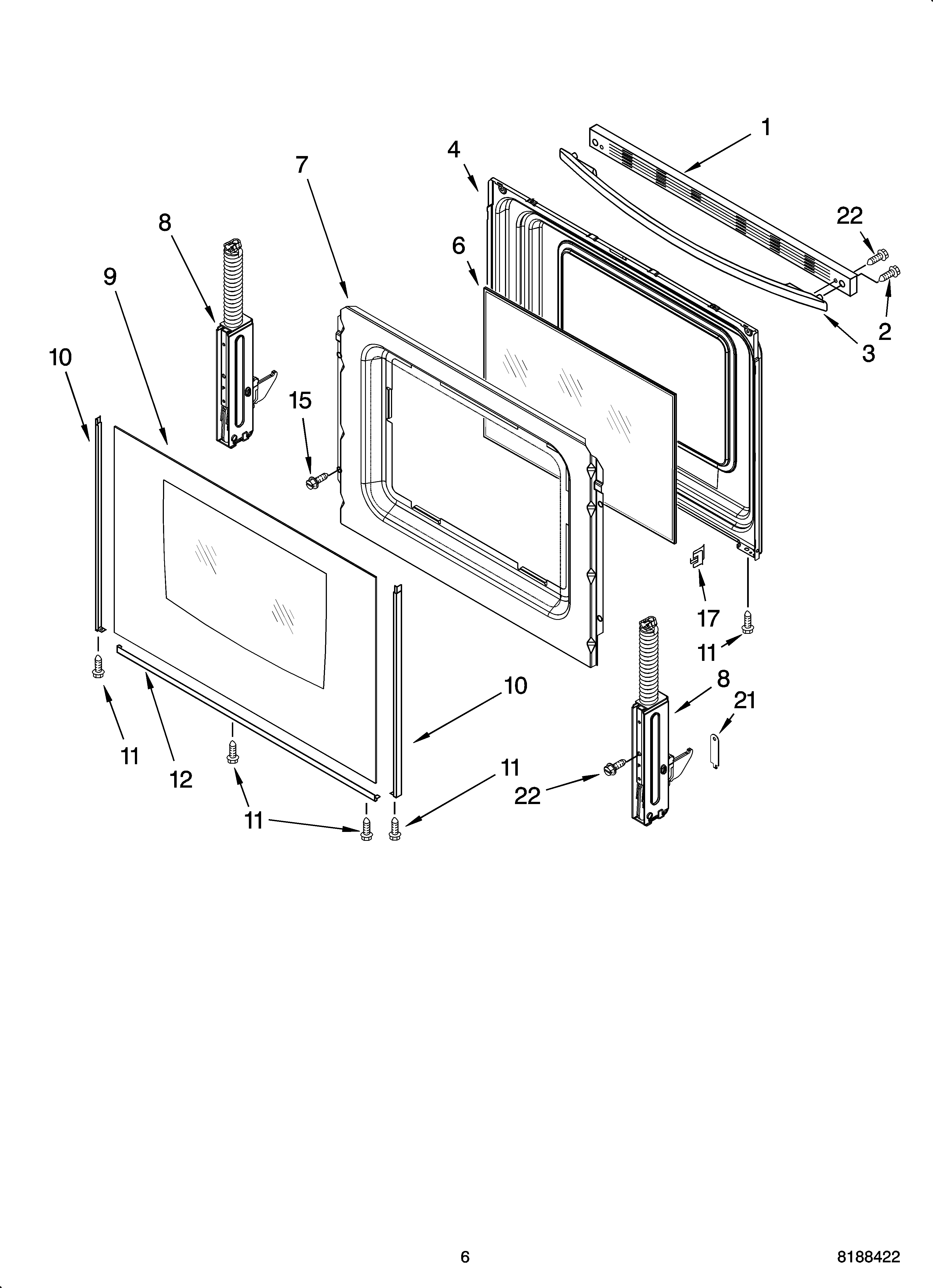 Door parts, optional parts (not included)