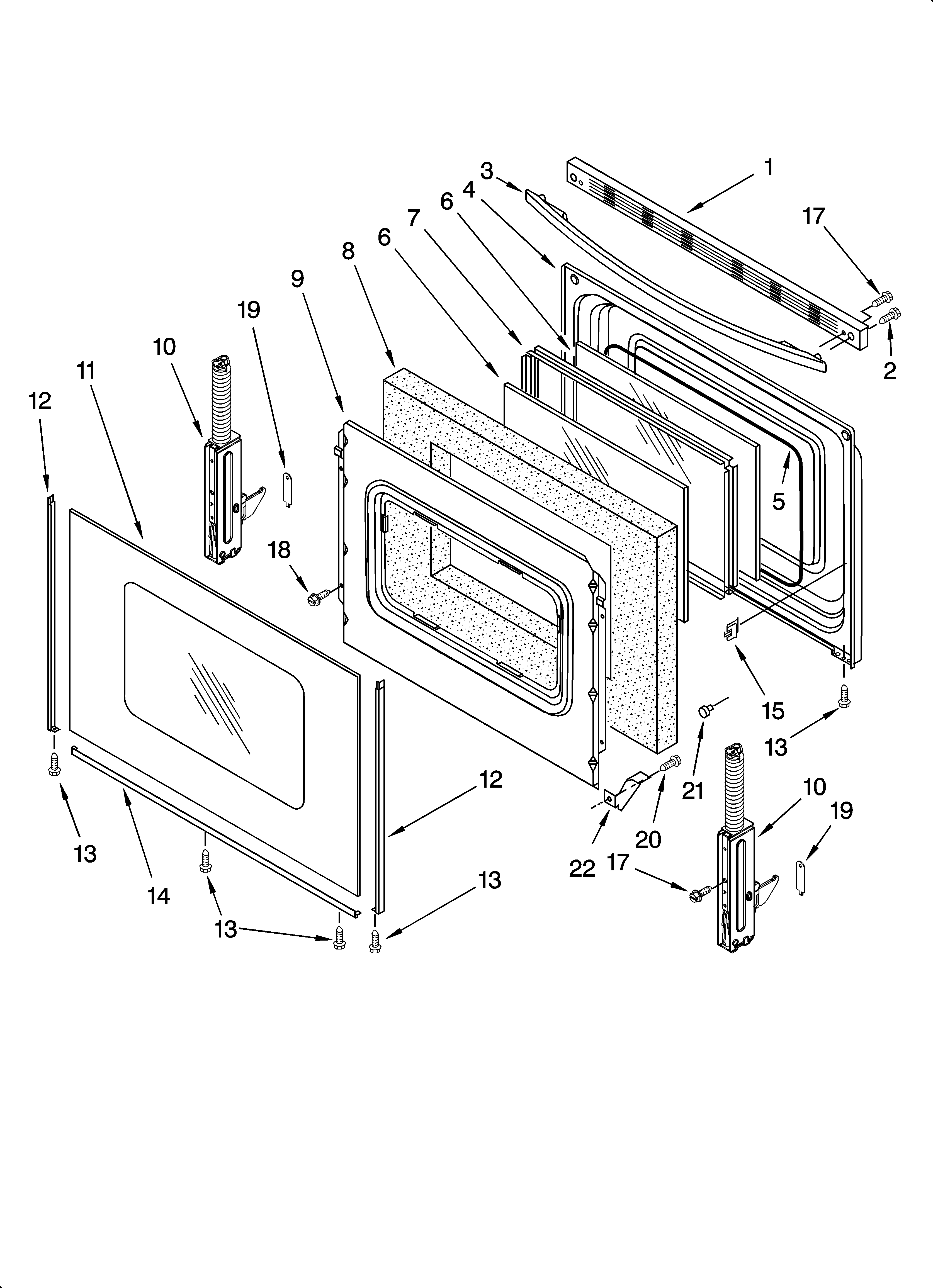 Door parts, optional parts (not included)