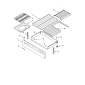 Whirlpool WERP3200PQ1 drawer & broiler parts diagram