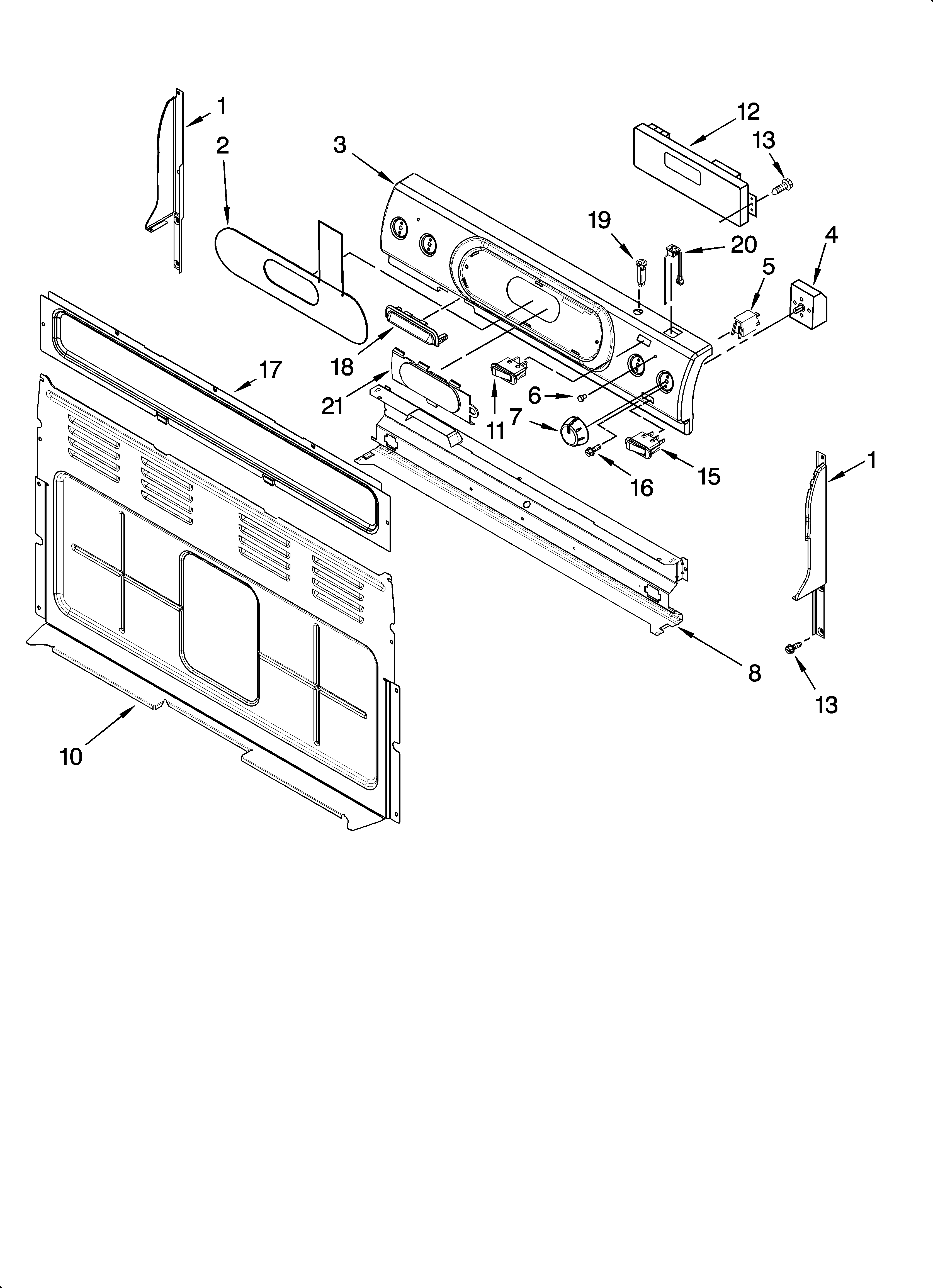 Control panel parts