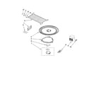Whirlpool YMH2175XSQ0 magnetron and turntable parts diagram
