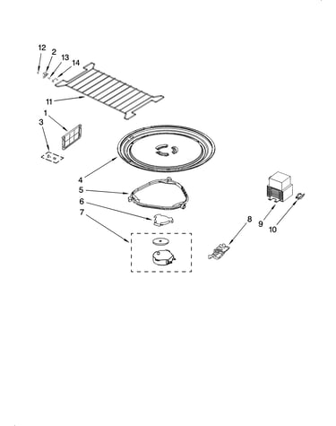 Magnetron and turntable parts