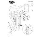 Inglis IFR42000 top and cabinet parts diagram