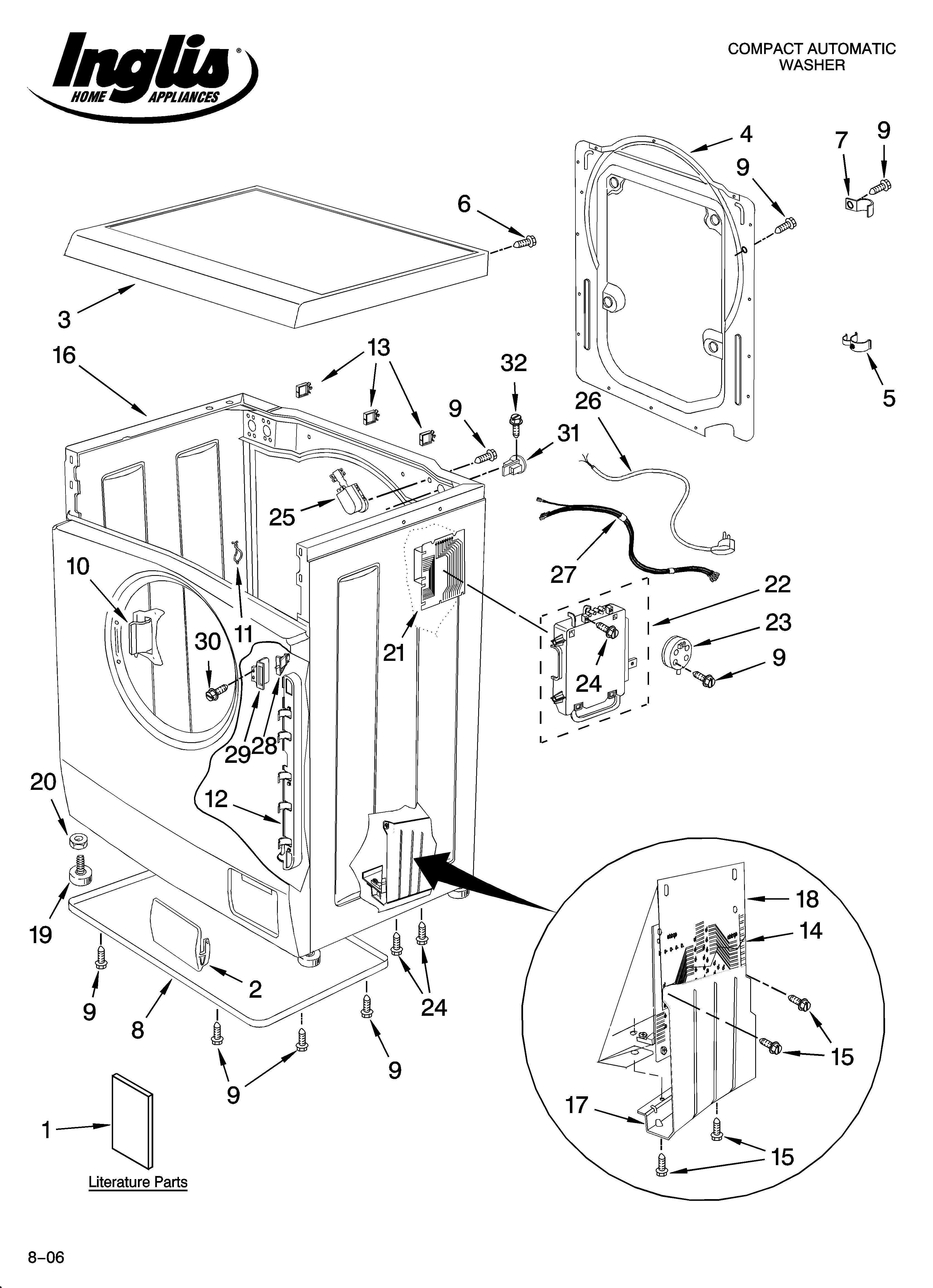 Top and cabinet parts