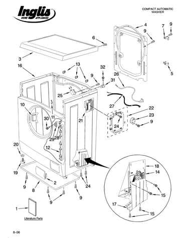 Top and cabinet parts