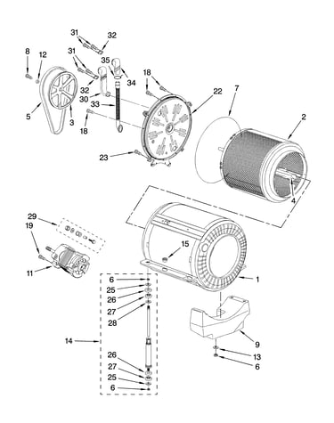 Basket and tub parts