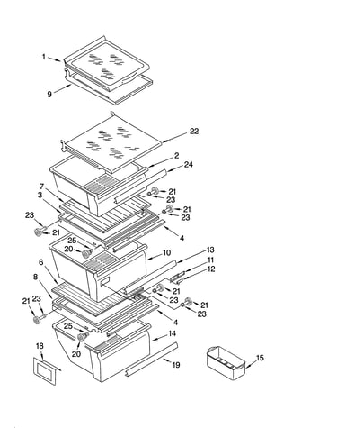 Refrigerator shelf parts