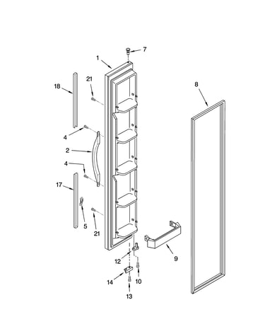 Freezer door parts