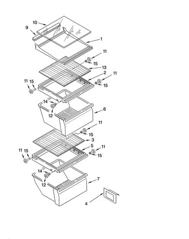 Refrigerator shelf parts