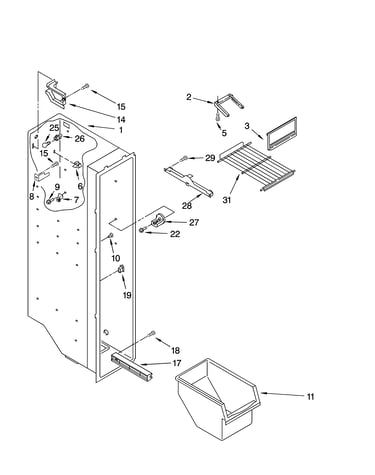 Freezer liner parts