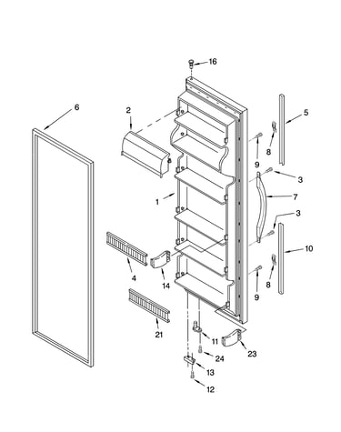 Refrigerator door parts