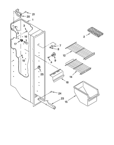 Freezer liner parts