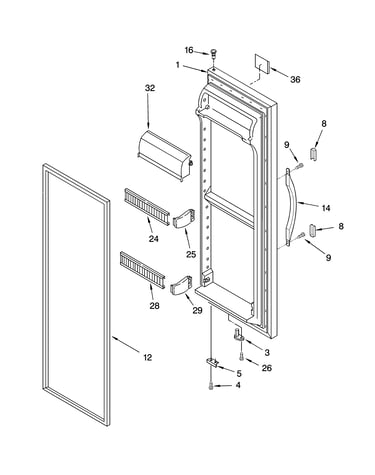 Refrigerator door parts