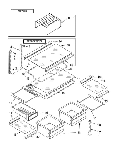 Shelf parts, optional parts