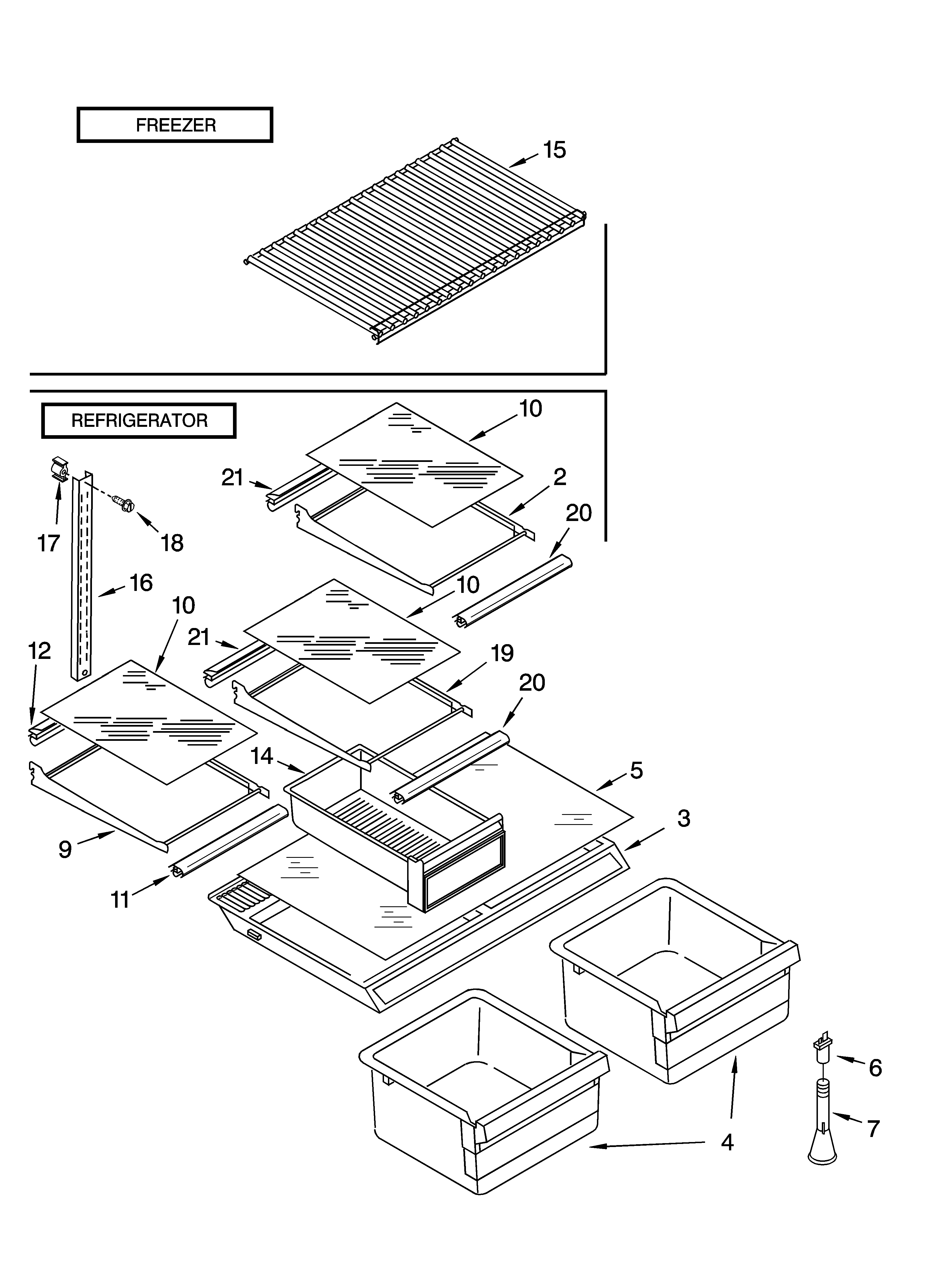 SHELF PARTS, OPTIONAL PARTS