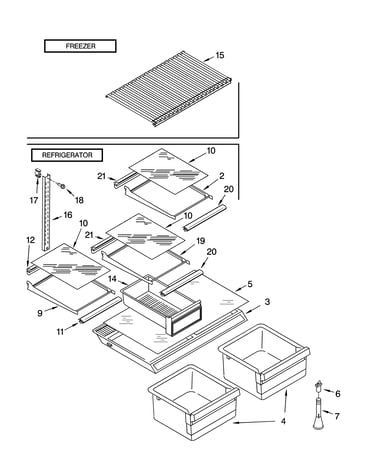 Shelf parts, optional parts