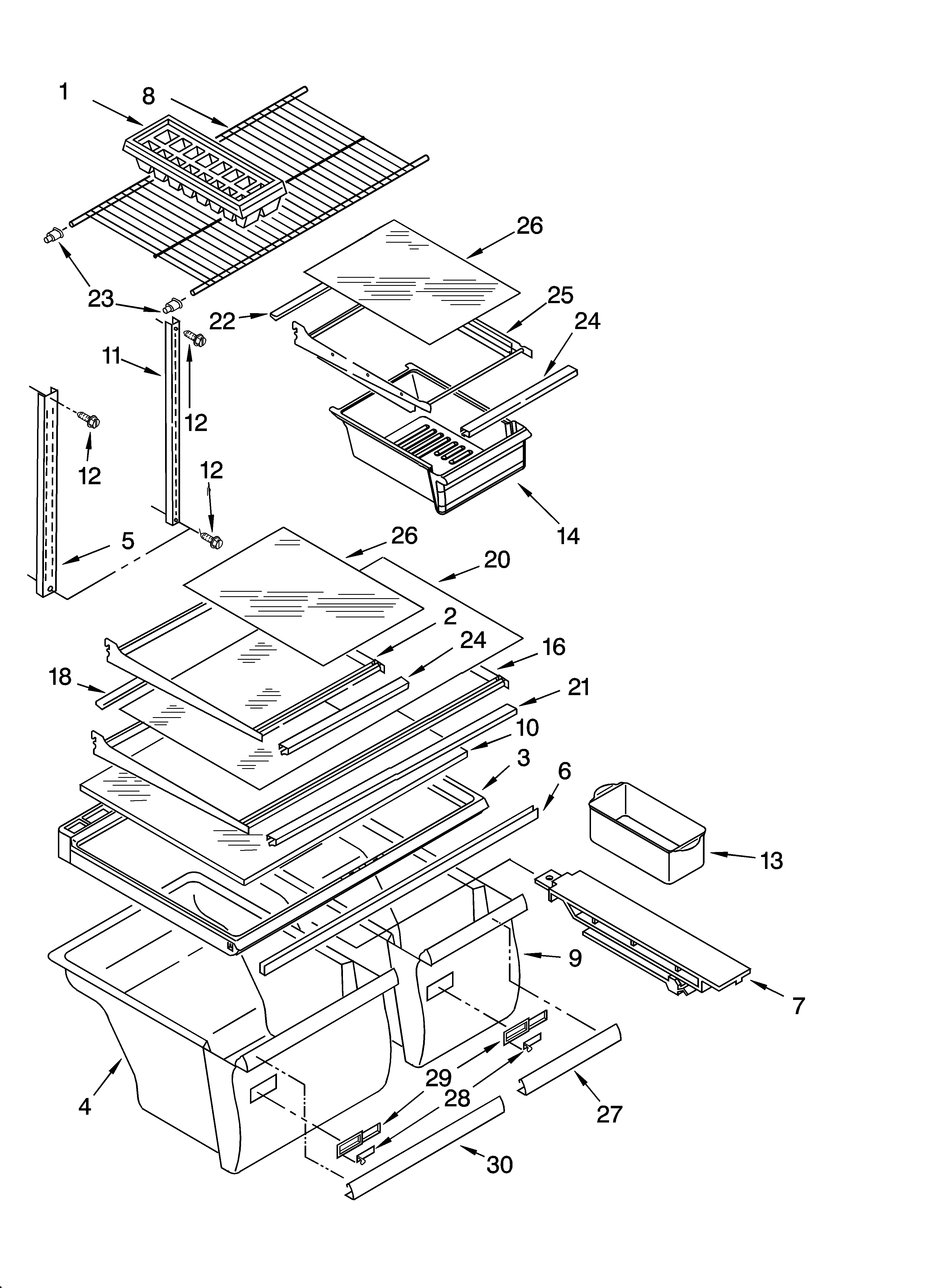Shelf parts, optional parts