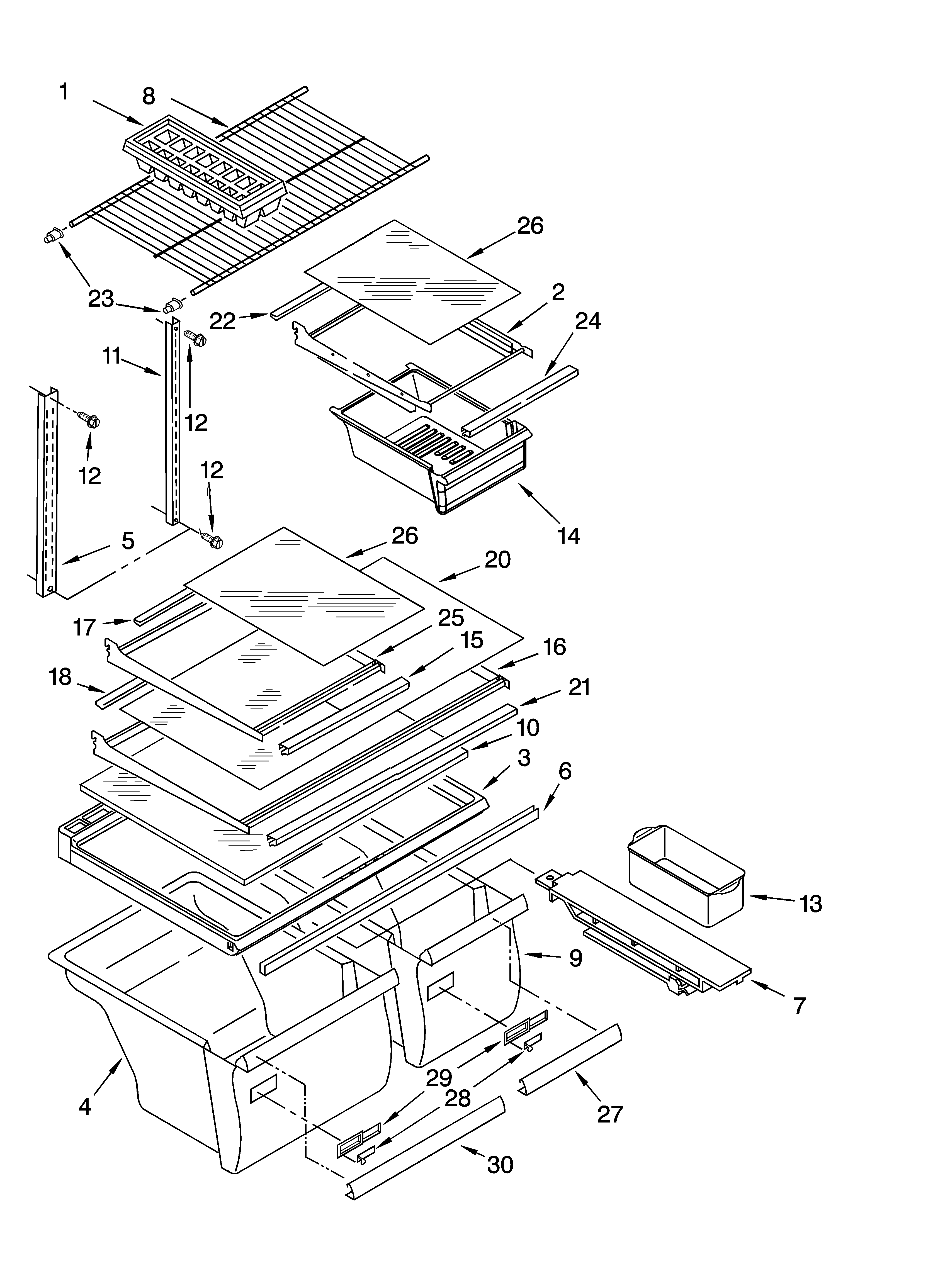 Shelf parts, optional parts