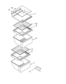 Refrigerator shelf parts