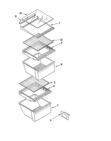 Refrigerator shelf parts