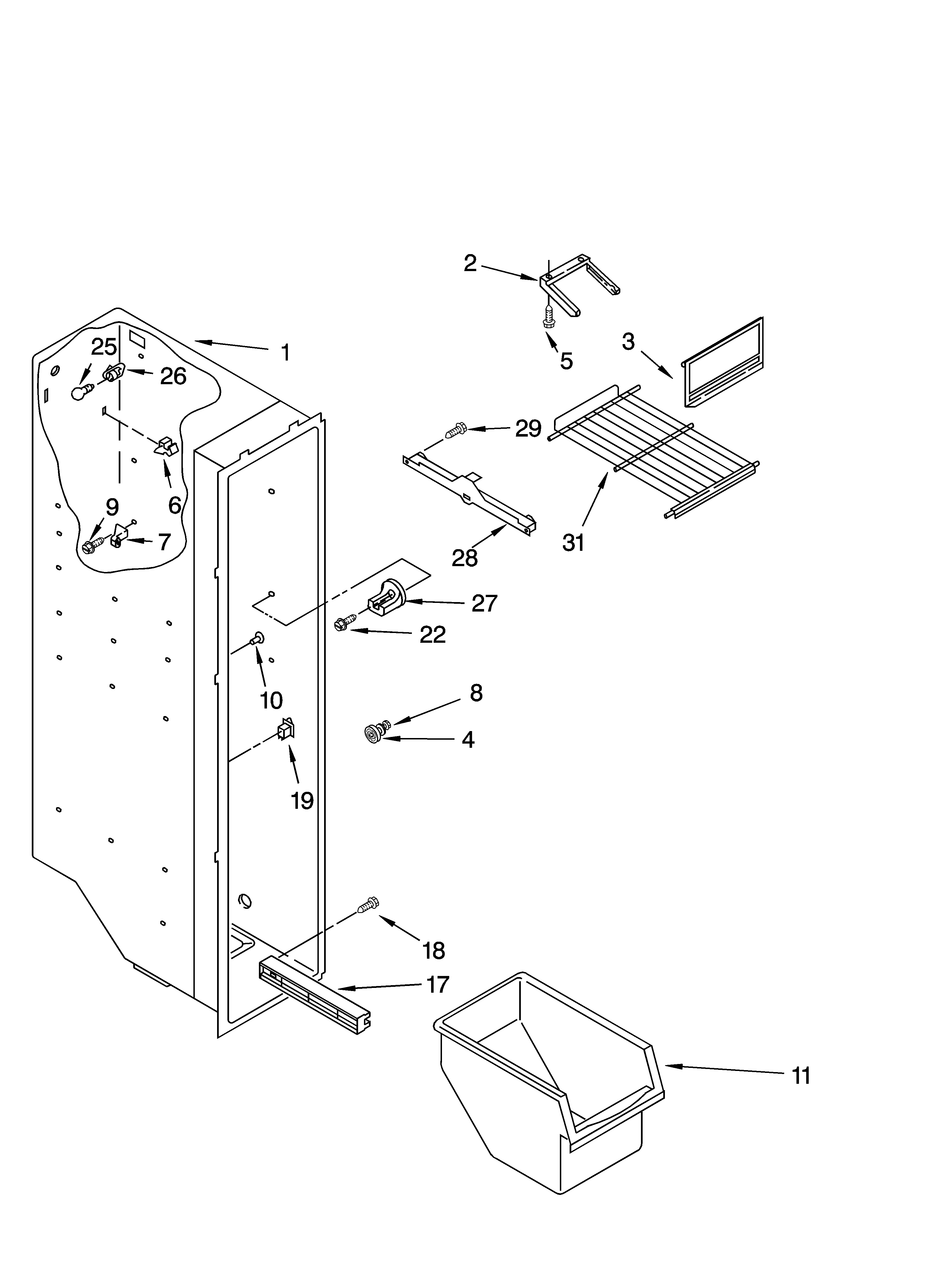 FREEZER LINER PARTS
