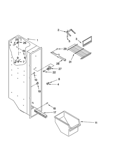 Freezer liner parts
