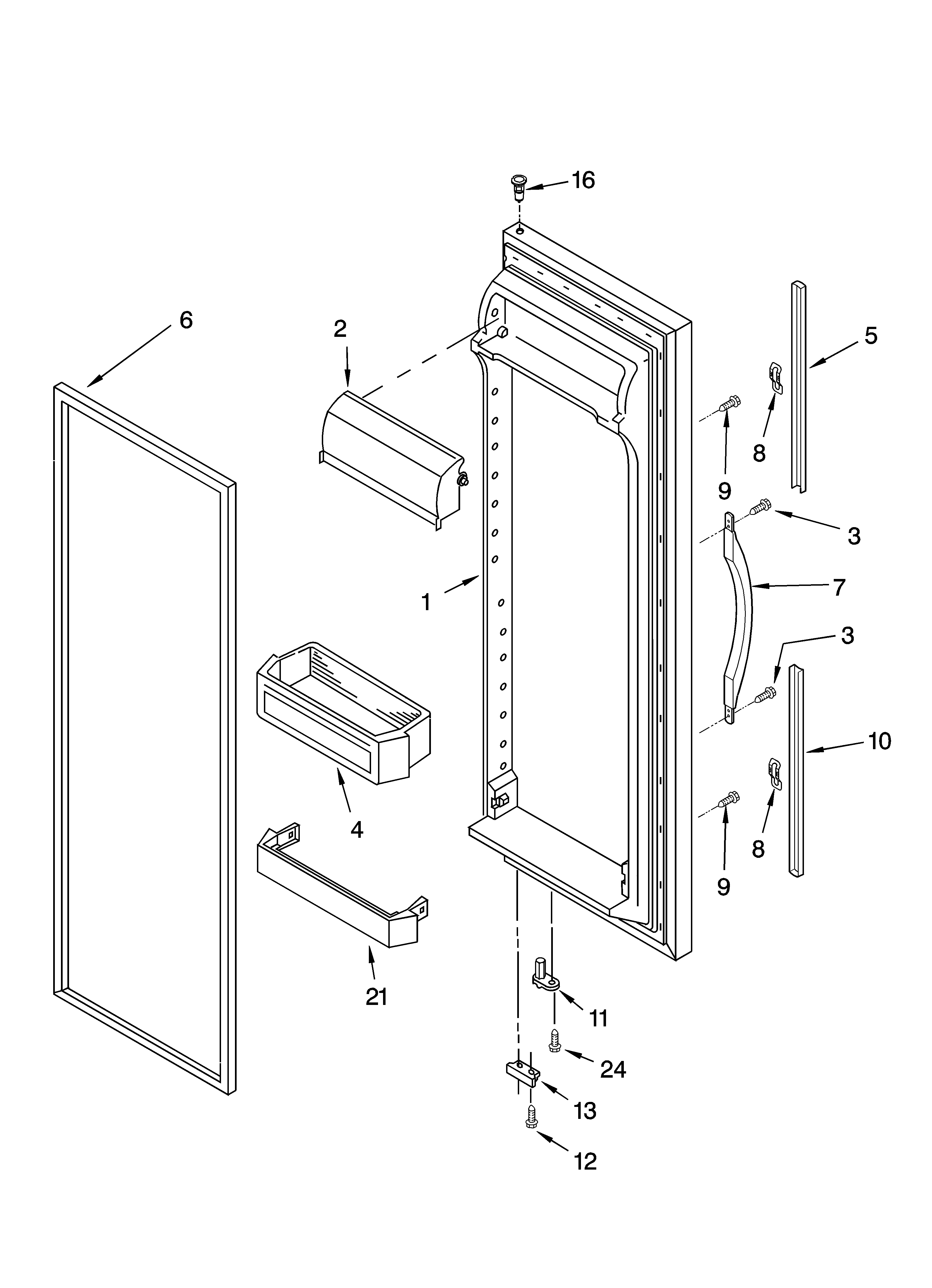 REFRIGERATOR DOOR PARTS