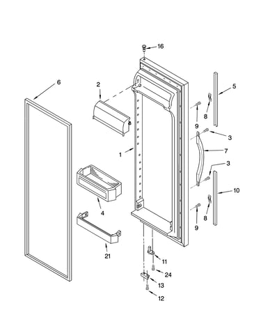 Refrigerator door parts