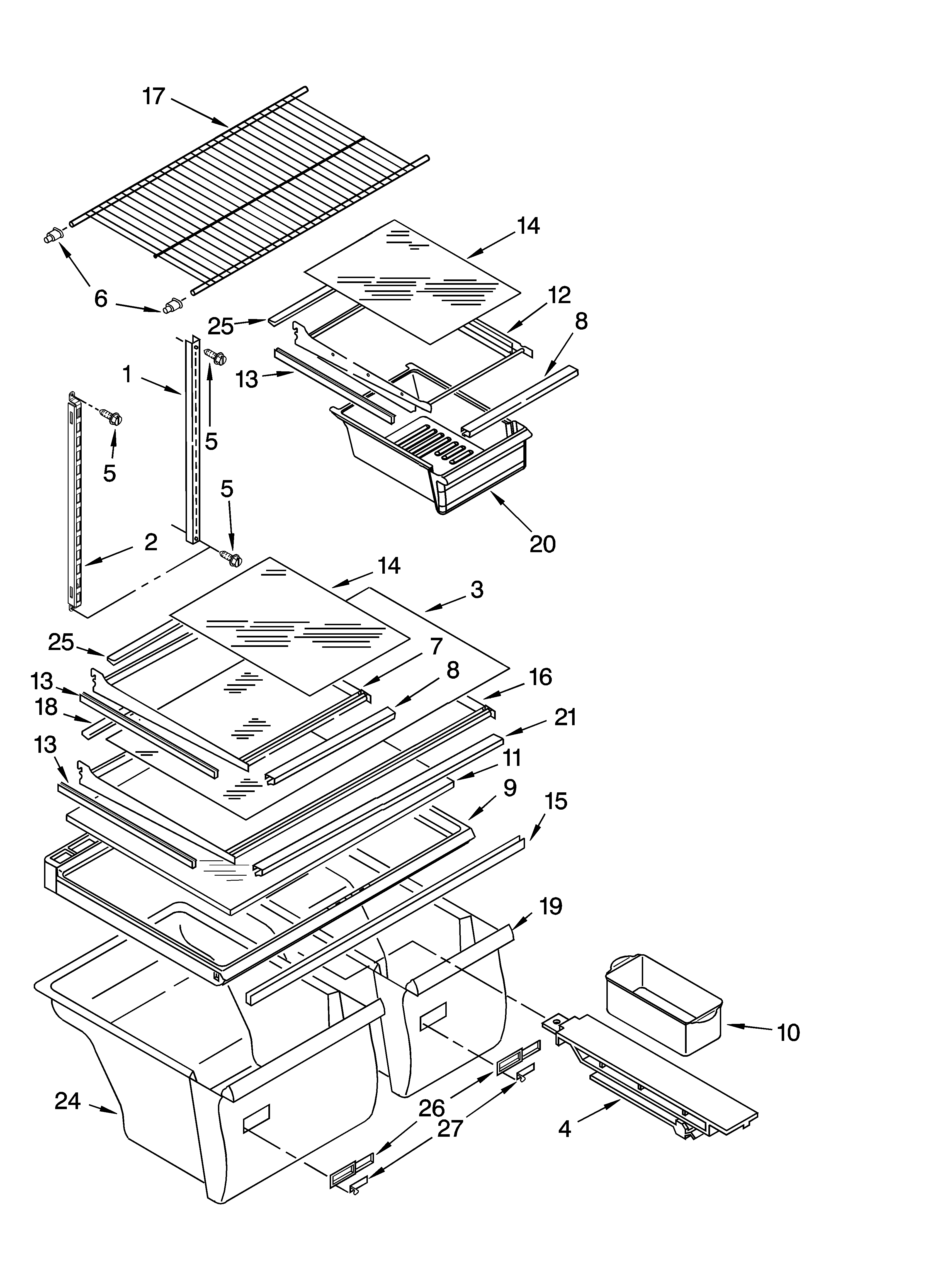 Shelf parts, optional parts