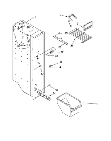 Freezer liner parts